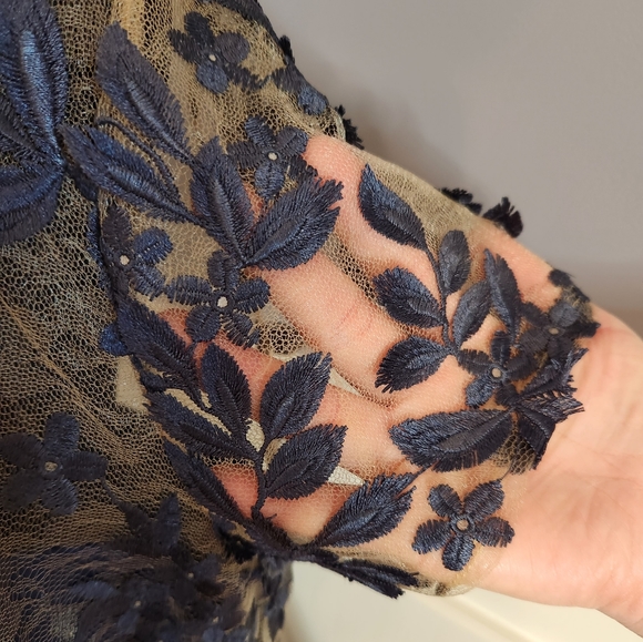 Navy Cocktail Dress sz 10 - Picture 5 of 16